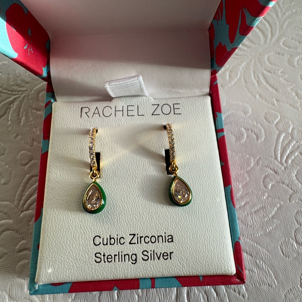 Rachel Zoe Enamel Water Drop Earring